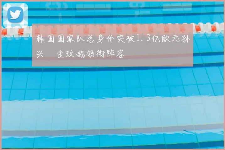 韩国国家队总身价突破1.3亿欧元孙兴慜金玟哉领衔阵容